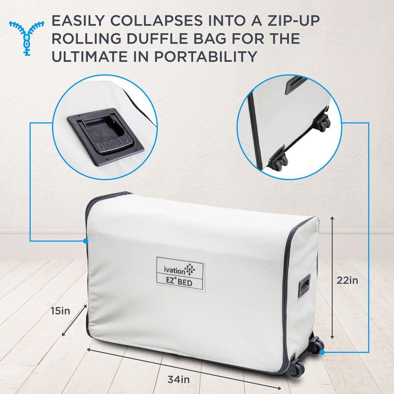 Ivation Full Size Raised Air Mattress with Built-In Pump and Frame