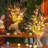 Spring Decorations, 2 Pack Spring Tree With Colourful Eggs, Battery Powered LED Tree Lights, Artificial Tabletop Centerpiece Lighted Tree For Holiday Party Spring Home Decor