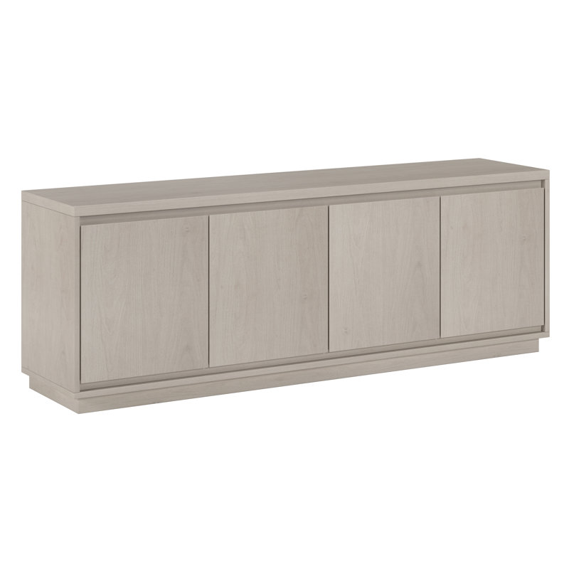Timeo Unfinished TV Stand for TVs up to 75", Antiqued Grey Oak