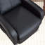 Compact Massage Recliner Chair with Remote, Vegan Leather Manual Recline Armchair with Side Pocket