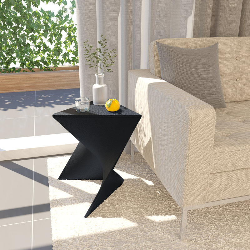 Leisuremod 17" Sculptural Hourglass Side Table - Fully Assembled Stackable Stain Proof End Table for Living Room, Bedroom or Patio