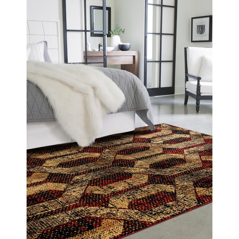 Geometric Indoor Rug, Rectangle 9' x 12'