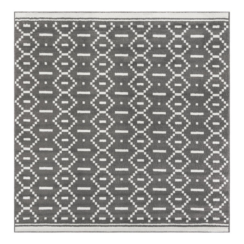 Ivy Bronx Begna Nathanyl Rug Gray, Square 7'10"