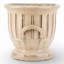 Cream Ceramic Planter With Ribbed Design