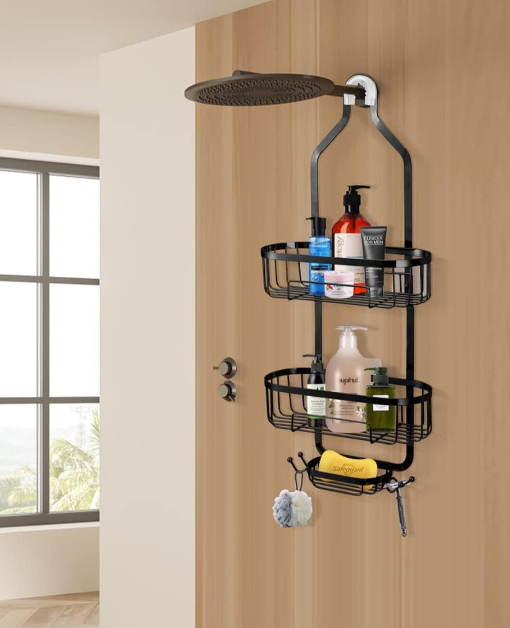 https://assets.wfcdn.com/im/28755532/compr-r85/2654/265490790/bathroom-hanging-shower-organizer-over-head-shower-caddy-basket-with-hooks-for-razor-and-sponge-rustproof-anti-swing-black.jpg