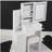 29.2" Small Size Left Bedside Cabinet Vanity Table + Cushioned Stool,2 AC+2 USB Power Station,Hair dryer bracket,Extra Large Touch Control Sliding LED Mirror,Tri-color Switching,Brightness Adjust-702067147