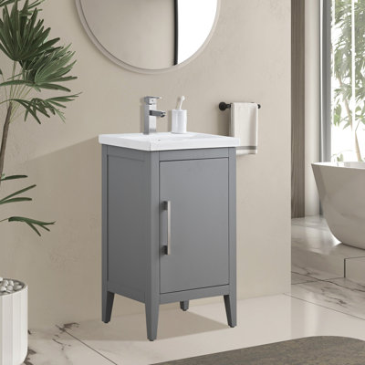 Single Bathroom Vanity with Ceramic Top