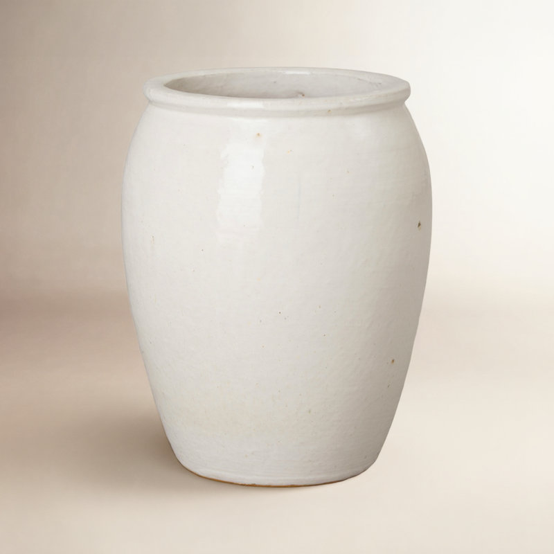 Evaleen Handmade Ceramic Pot Planter, 20" H x 15.5" W x 16" D
