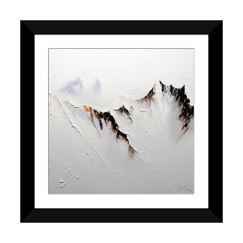 Crowned In Snow, Black Open Corner Frame Paper, 24" H x 24" W x 1" D