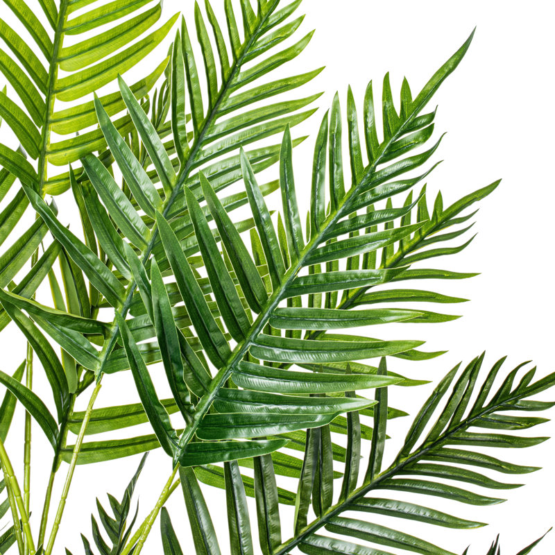 Faux Palm Plant in Pot, 35" H x 14" W x 14" D