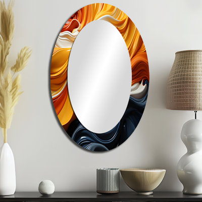 Abstract Abstract Soup Color Ingredients - Miroir mural traditionnel ovale