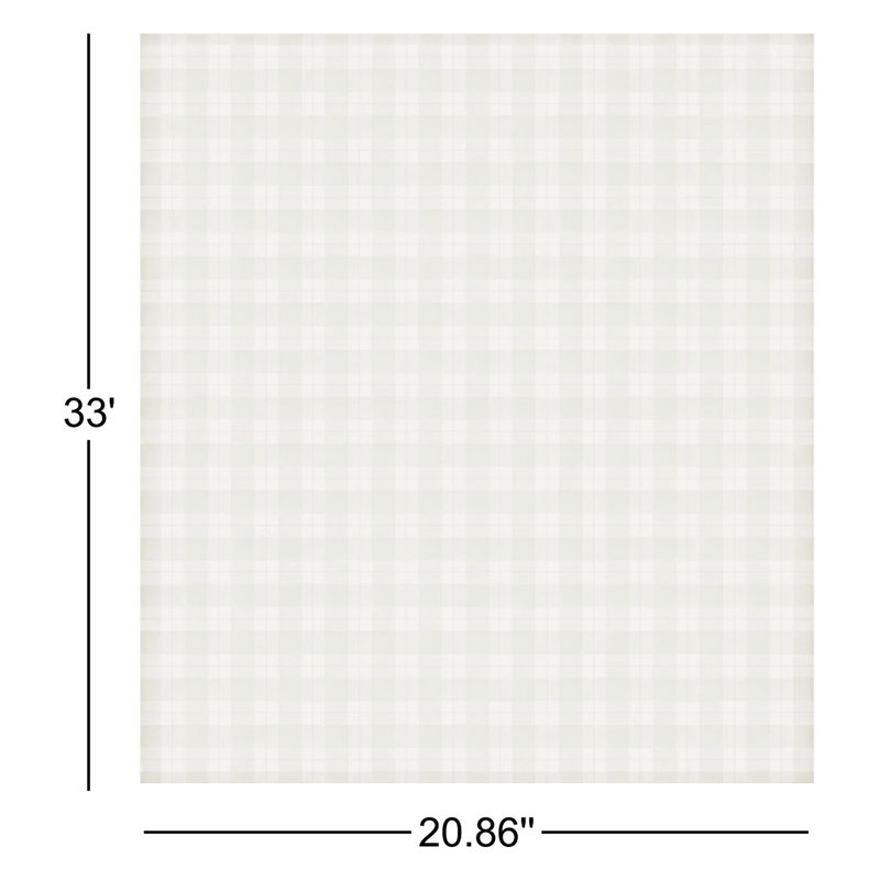 Kolonin Plaid Wallpaper Roll by Sandberg, Spring Green
