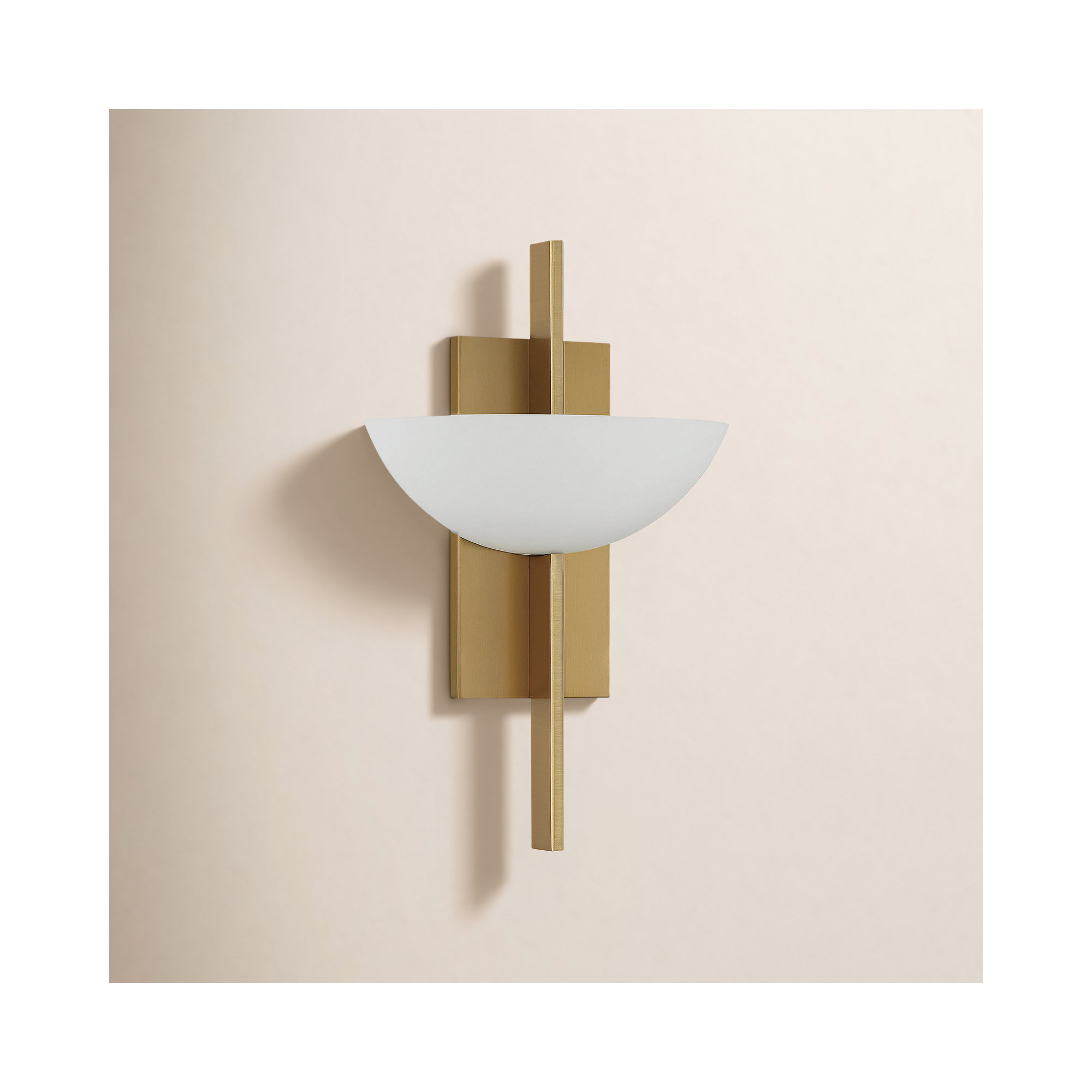 Chenery 1-Light Wall Sconce In Warm Brass, Brass