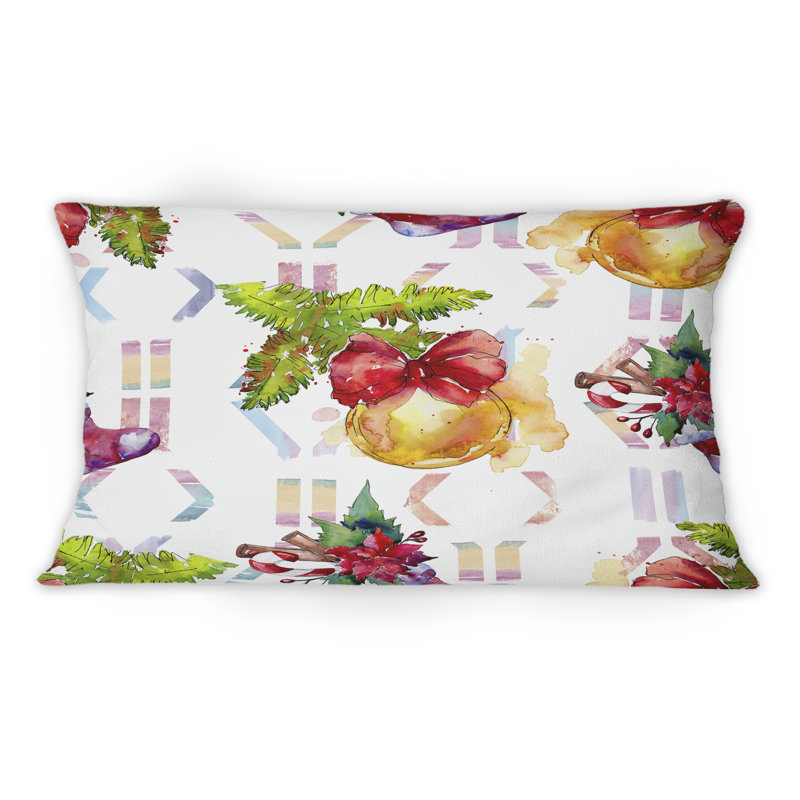 Symboles des fêtes de Noël et hiver - Coussin imprimé à motif