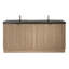 Ensemble de meuble-lavabo autoportant 70,8 po Monterey + double lavabo en acrylique noir renforcé-835738105