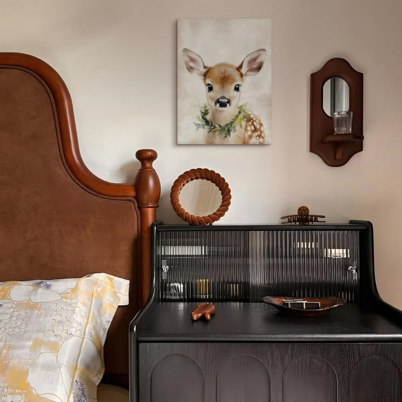 Mignon bébé chevreuil, art mural 24 po x 32 po