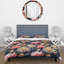 Blue Mutlicolor Poppies Florals II - Ensemble de housse de couette à motif floral-175920213