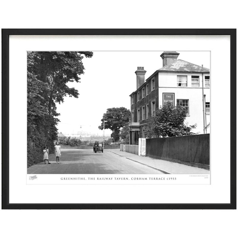 Greenhithe, The Railway Tavern, Cobham Terrace C1955 - Single Picture Frame Print, 45cm H x 60cm W x 2.3cm D
