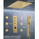 Thermostatic Digital Shower System Set 16" LED Shower Head with Slide Bar Handheld Spray