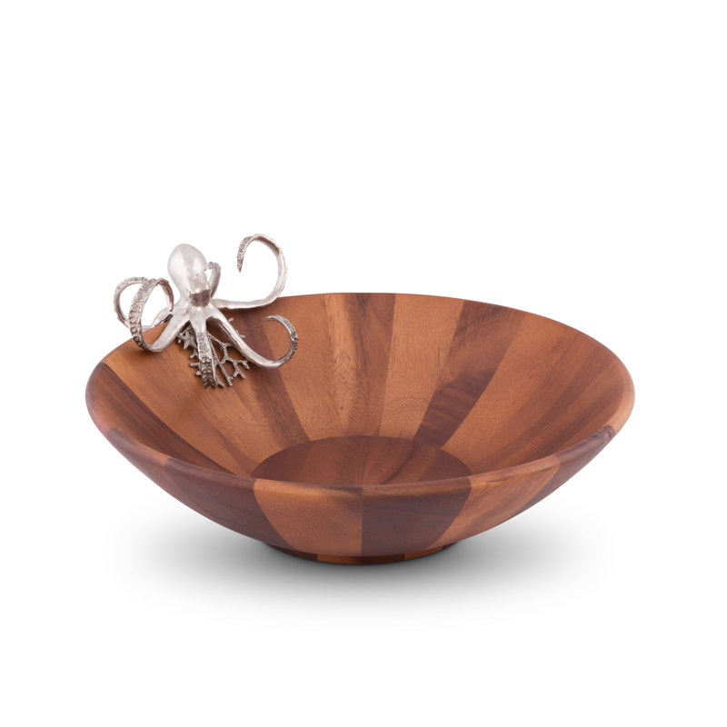 Sea And Shore Wood Salad Bowl