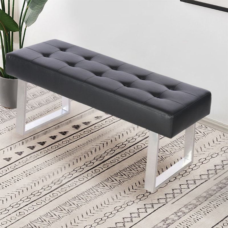 Dabrielle Faux Leather Upholstered Bench