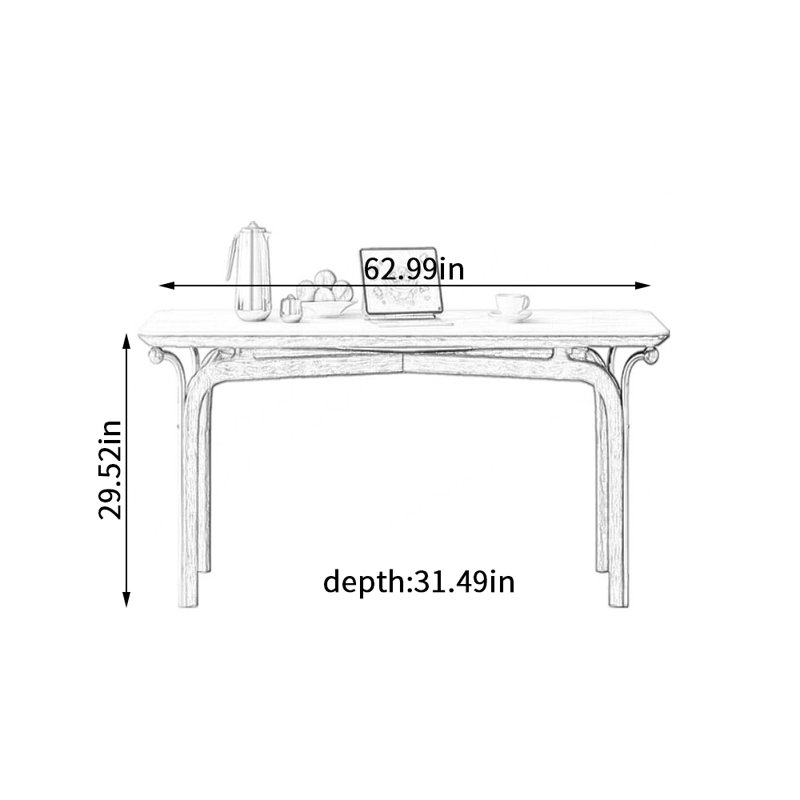 Table de salle à manger Quality, H 29,52 po x L 62,99 po x l 31,49 po