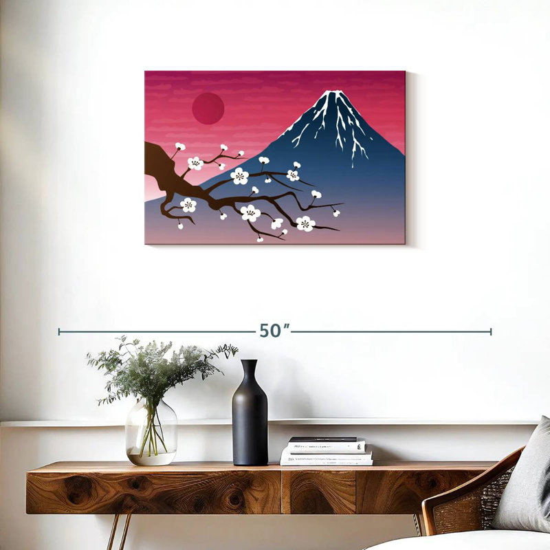 Alvord, Mont Fuji et Sakura, H 20 po x l 30 po