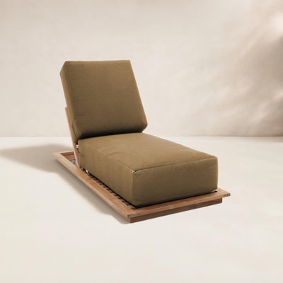 Varenna 27.5'' Outdoor Teak Chaise Lounge