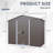 8Ft X 4Ft Outdoor Metal Storage Shed With Metal Foundation-123375546