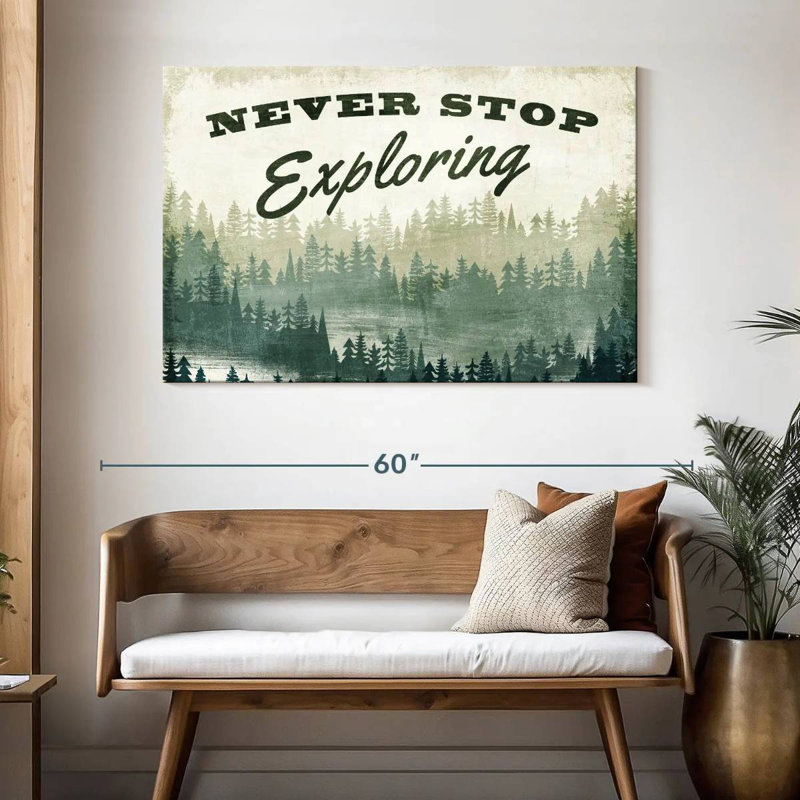 Tergel Never Stop Exploration Greenery, H 32 po x l 48 po