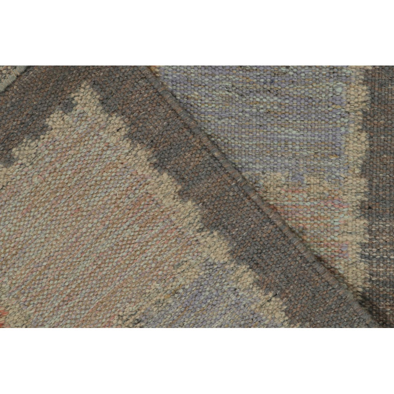 Scandinavian Wool Geometric Area Rug, Recatangle 9' x 12'