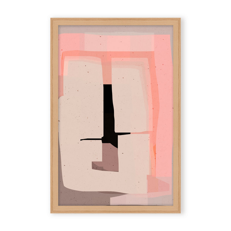 Abstract Phase 1 by  - Picture Frame Painting on Paper, 36" H x 24" W x 1.125" D, Framed Print, Brown