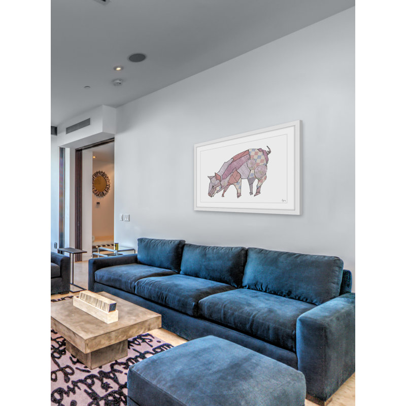 « el cerdo », reproduction d’art encadrée, H 24 po x l 36 po x P 1,5 po