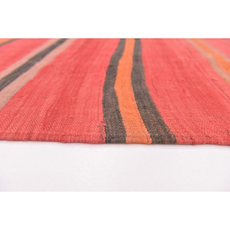 Tapis de zone en laine de couloir 5 pi 3 po x 10 pi 6 po one-of-kind à la main noué la Ilfracombe