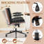 Chaise de bureau à domicile avec accoudoirs et roulettes, fauteuil de bureau pivotant moderne en noyer-2094729993