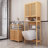 Toilet Storage Rack, Independent Bathroom, Laundry Room, Space Saving, Natural Color