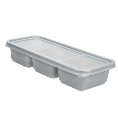 Restaurantware-Futura 20 Ounce Meal Prep Containers With Lids, 100 Microwavable To Go Containers - 3 Compartments, Disposable, Silver Plastic Food Containers With Lids, For Take Out or Lunches