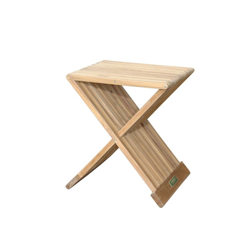 Gismonde Rectangular Teak Outdoor Folding Side Table