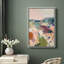 Art abstrait et coloré, paysage abstrait, champs pastel expressionnistes, impression encadrée-628457791-628457788