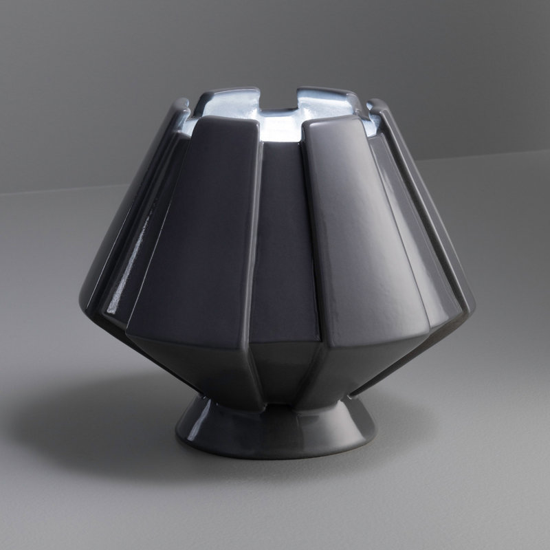 Kleiber Ceramic Novelty Lamp, Gloss Gray, Incandescent