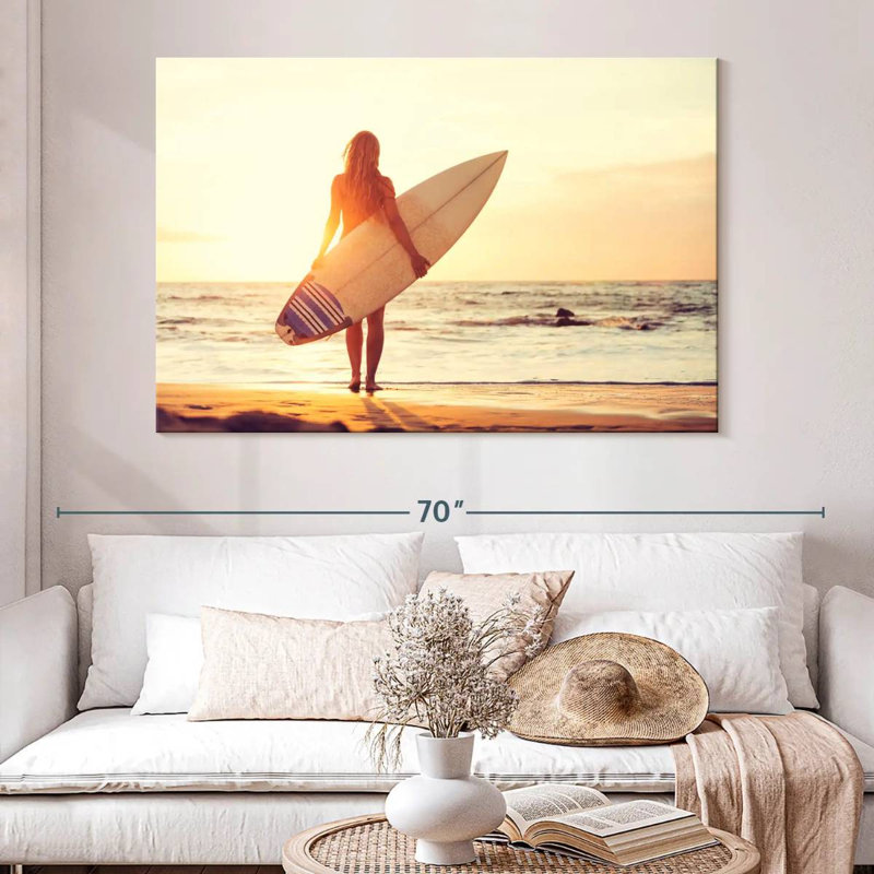 Senne Female Surfer, 34" H x 51" W