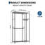 Portemanteaux ajustable en acier au carbone avec housse en tissu, organisateur de garde-robe ajustable 720 lb, 43,31 x 15,75 x 76,46 po