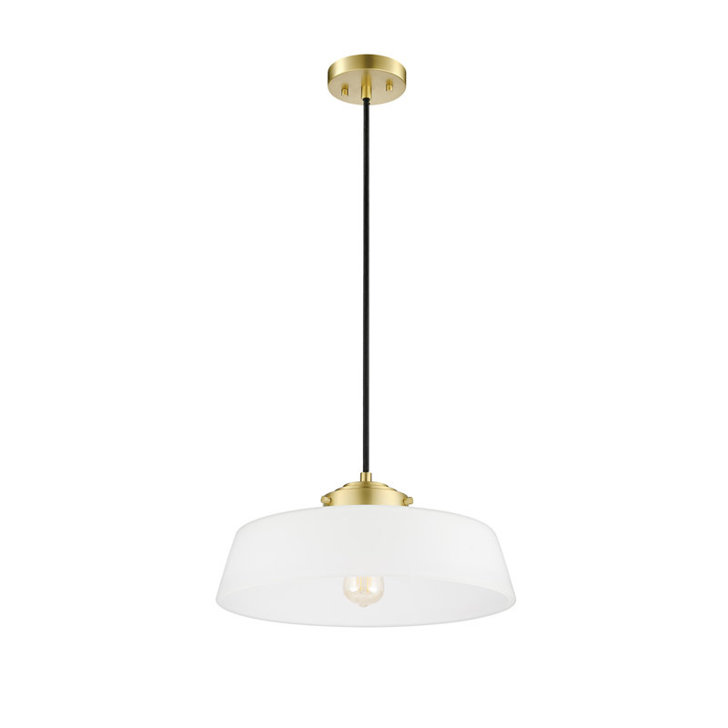 Amberella 1 - Light Satin Gold Dome Pendant