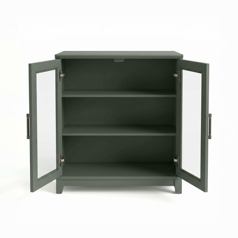 Armoire en bois 2 portes Martha Stewart Bedford, Vert