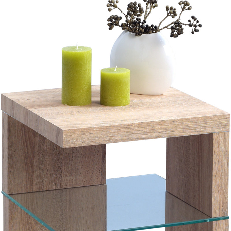 Alleman Side Table with Storage, Sonoma oak
