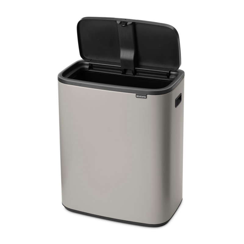 Poubelle à couvercle tactile Bo de 16 gallons Brabantia, Gris tourterelle