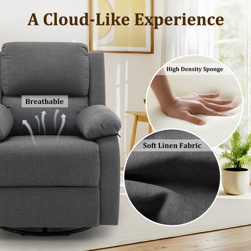 Ebern Designs Recliner Chair,manual Recliner, 360 Swivel Recliners For ...