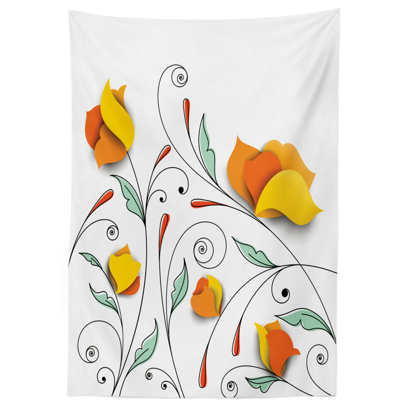 Floral Tablecloth, 90" L x 60" W