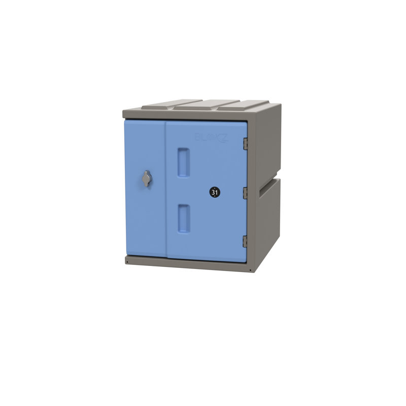 Chesterfield Plastic / Acrylic 1 - Tier 38.5cm School Locker, Red, 45cm H x 38.5cm W x 47cm D