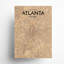 Carte de la ville d'Atlanta, impression rétro-1351822330-1351822333